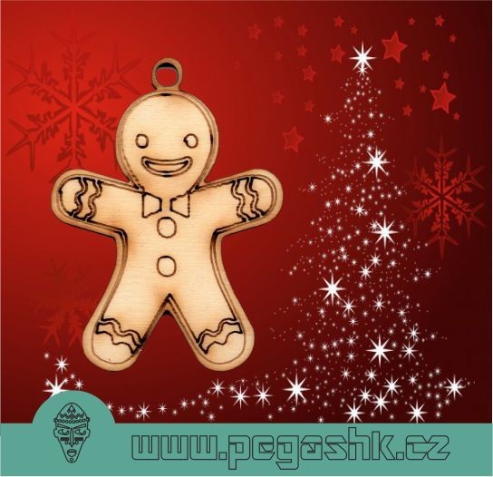 DŘEVĚNÝ PERNÍČEK - Gingerbread Men Keyrings 1 - Kliknutím na obrázek zavřete